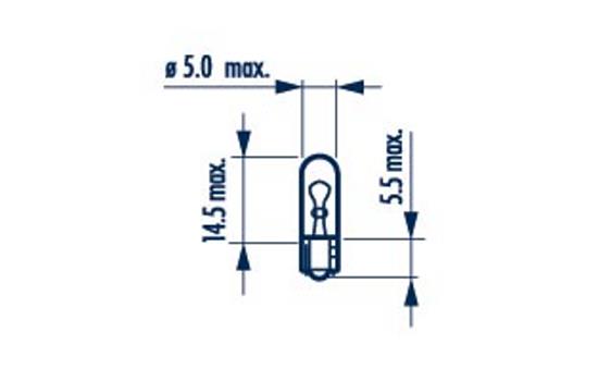 LAMPADA NARVA 12V 1,2W   W2x4.6d