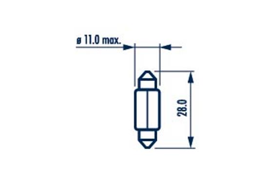 LAMPADA NARVA 12V 10W SV8