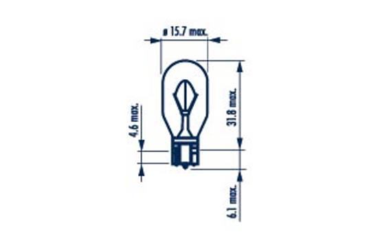 LAMPADA NARVA 12V 21W S/CASQ.