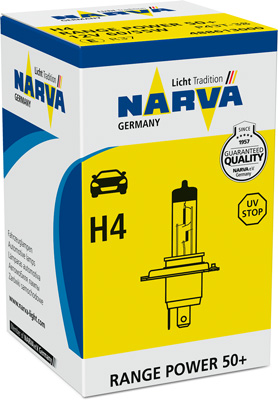 LAMPADA NARVA H4 RANGE POWER  +50% LUZ