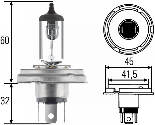 LAMPADA NARVA H5 12V 55W 