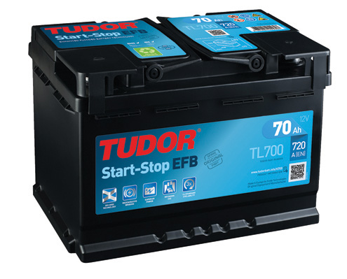 BATERIA TUDOR EFB 70AMP 720EN START STOP