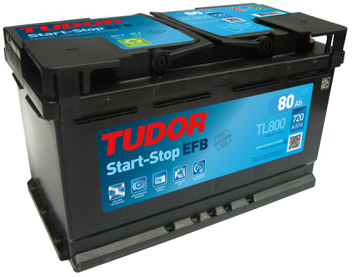 BATERIA TUDOR EFB 80AMP 720EN START STOP