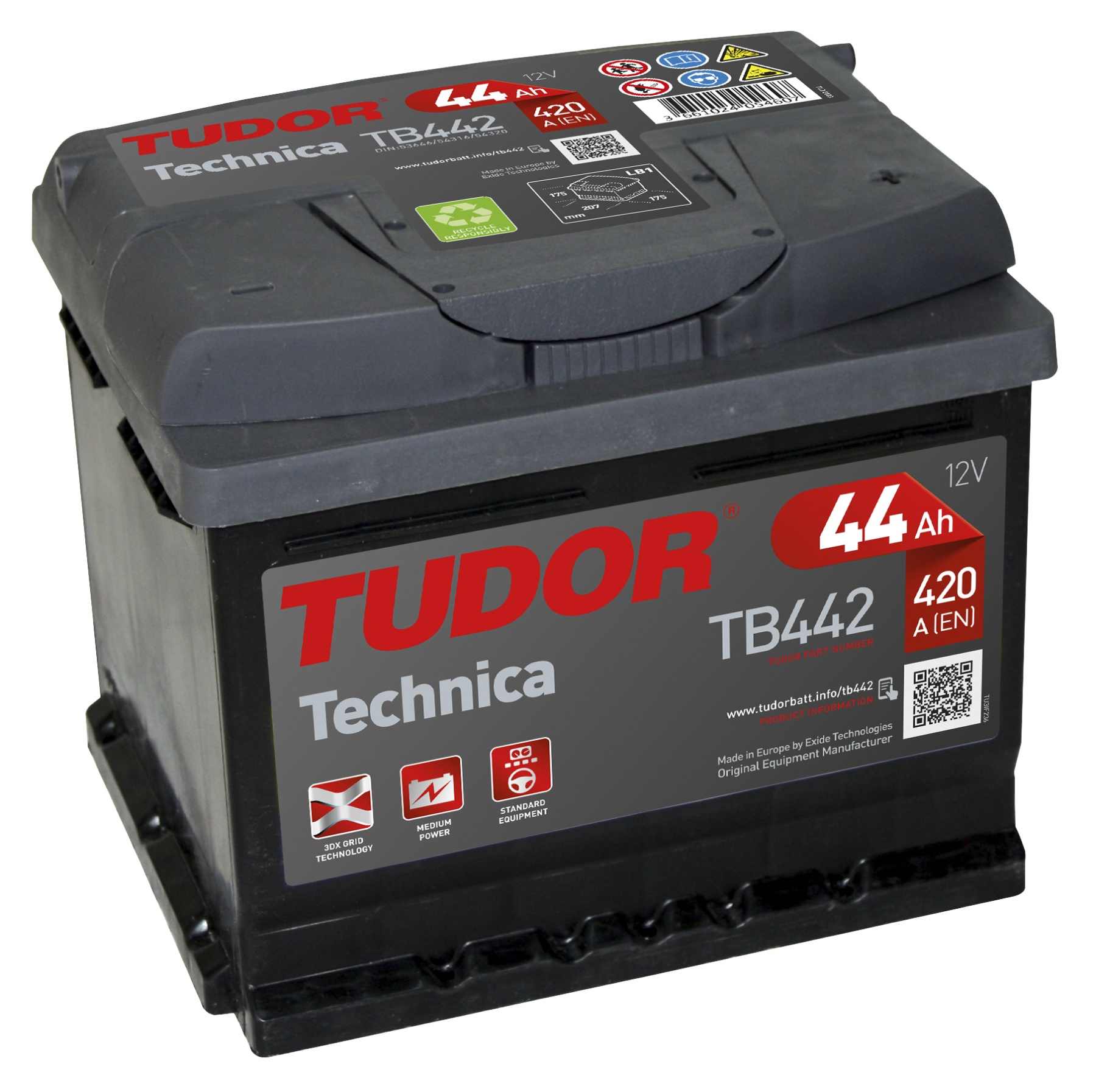 BATERIA TUDOR 44AMP 420EN