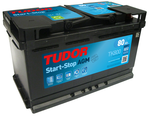 BATERIA TUDOR AGM 80AMP 800EN START STOP