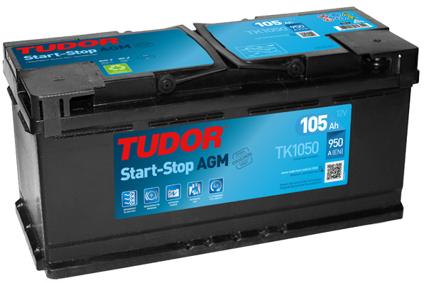 BATERIA TUDOR AGM 105AMP 950EN START STOP