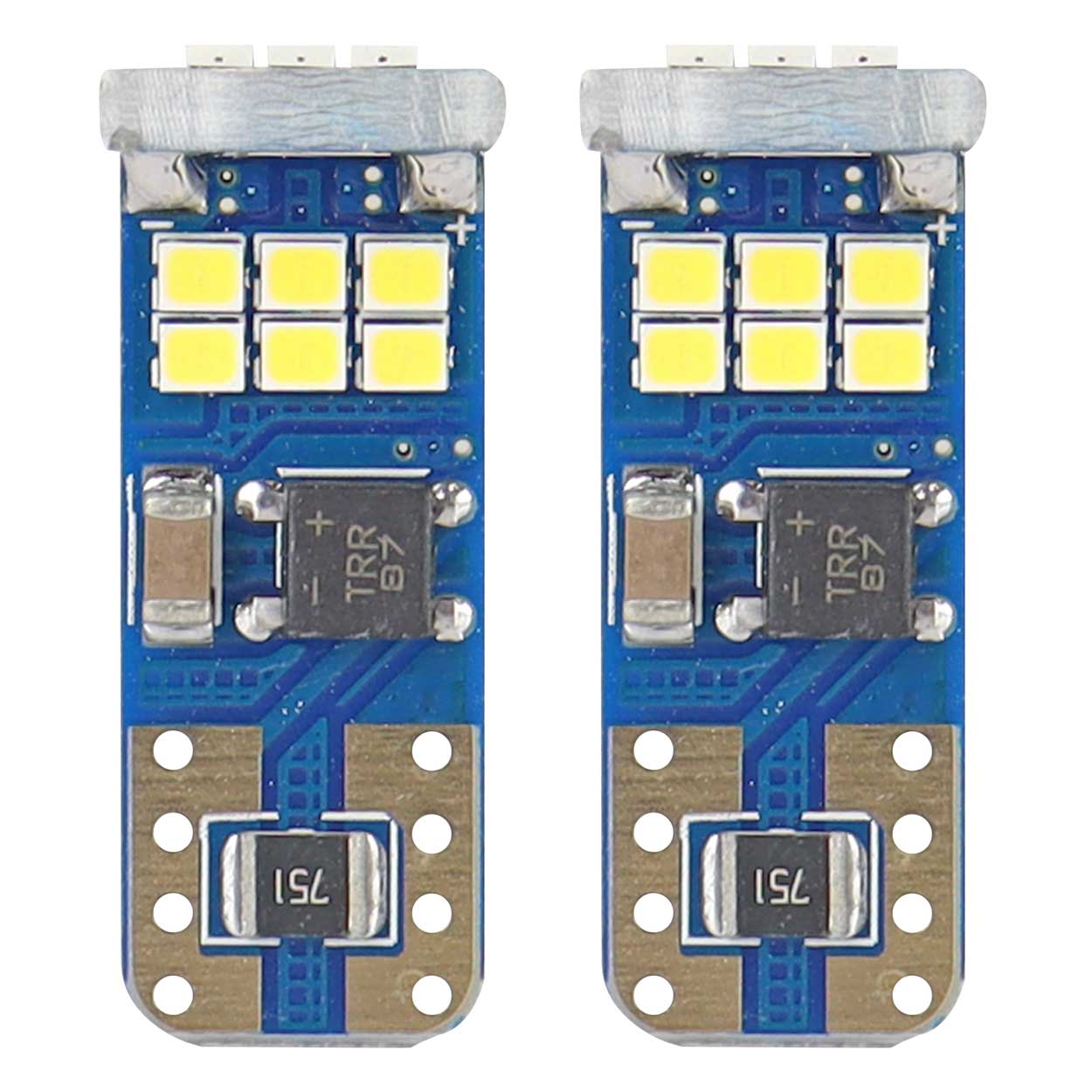 KIT 2x LED T10e W5W 12/24V