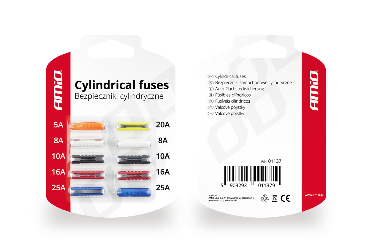 KIT FUSIVEIS CILINDRICOS 10uni