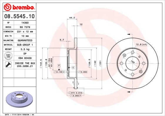 DISCO TRAVAO brembo AUSTI