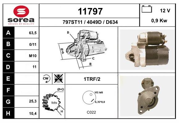 M/ARRANQUE VALEO 12V 0.7KW