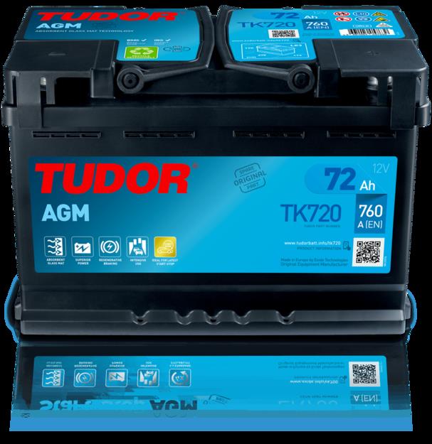 BATERIA TUDOR AGM 70AMP 760EN START STOP